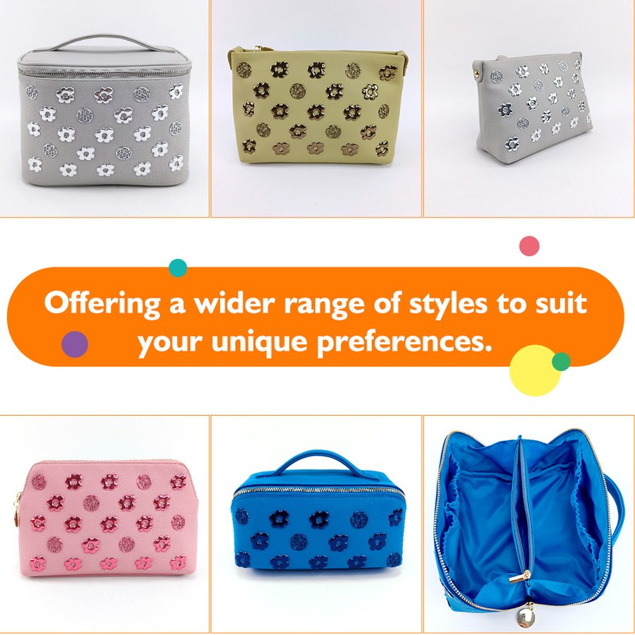 Clear travel cosmetic bag set reference