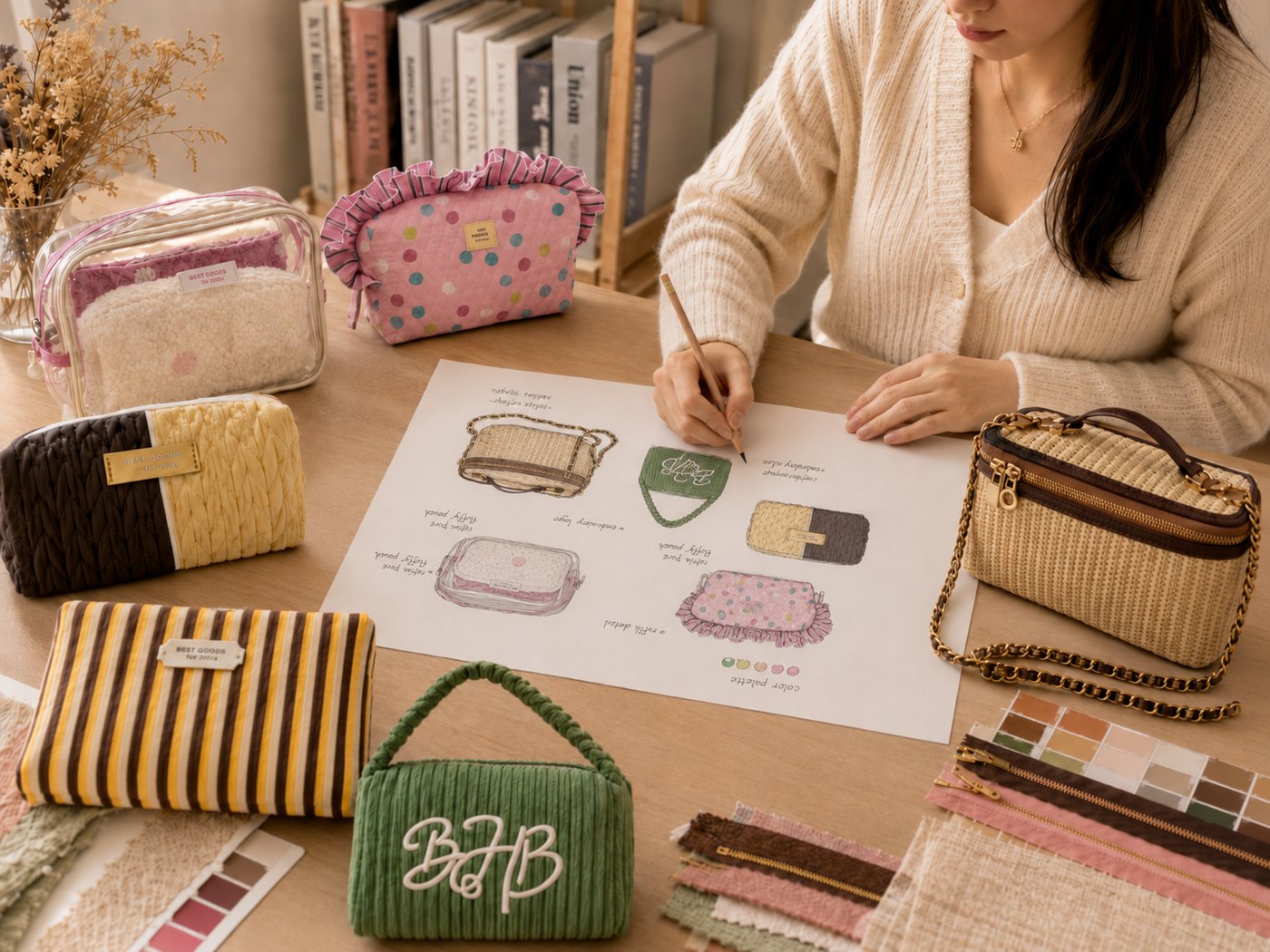 Seasonal cosmetic bag ideas for new collection sampling
