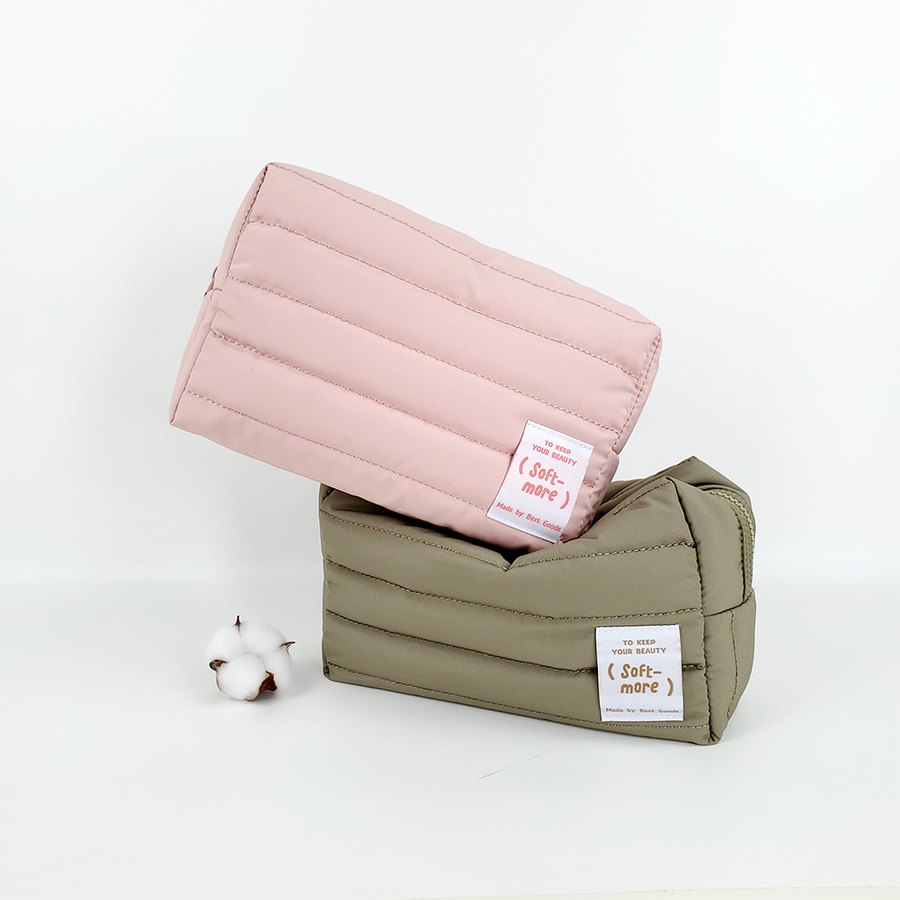 Puffer quilted makeup bag reference