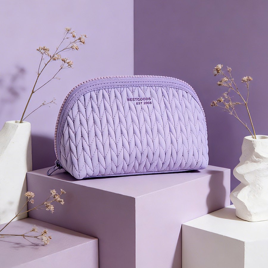 Purple quilted pouch reference