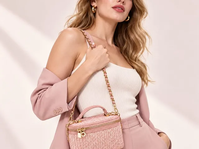 BG-3067A straw raffia cosmetic bag