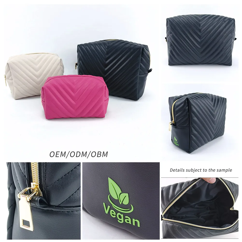 BG-2641A quilted cosmetic bag